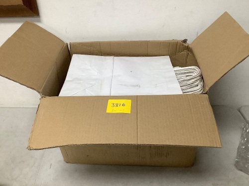 Case of White Paper Bags w/ Carry Handle - Lot 3816