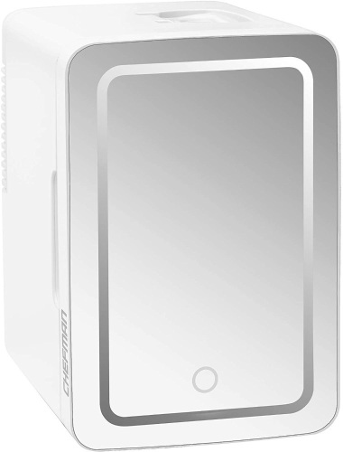 Mirrored Beauty Cosmetics Mini Fridge w/ LED Lighting - Lot 3892