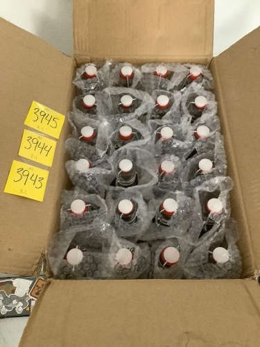 Case of (24) Swing Top Glass Bottles w/ Rubber Seal, Cap - Lot 3943