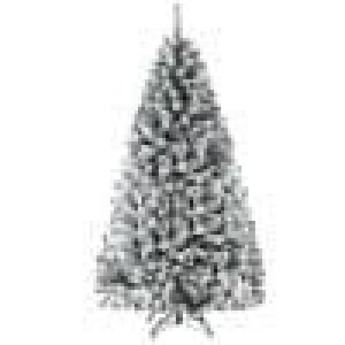 6 ft. Unlit Premium Snow Flocked Hinged Artificial Christmas Tree with Metal Stand - Lot 4010