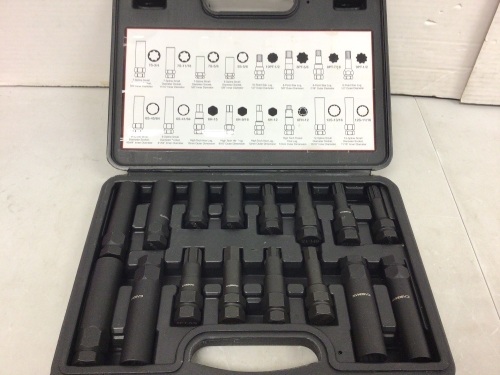 CASOMAN 16 Pieces SAE/Metric Locking Lug Nut Master Key Set, Appears New  - Lot 272