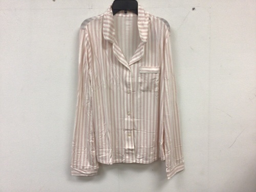 Soft Pink Striped Pajamas, Size M, Appears New - Lot 619