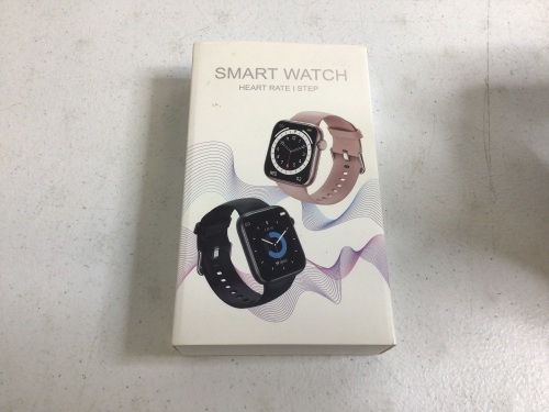 Smart Watch w/ Heart Rate & Step Counter, Powers Up, Appears New - Lot 800