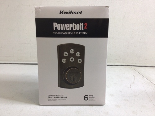 Kwikset Powerbolt2 Touchpad Keyless Entry, E-Commerce Return - Lot 909