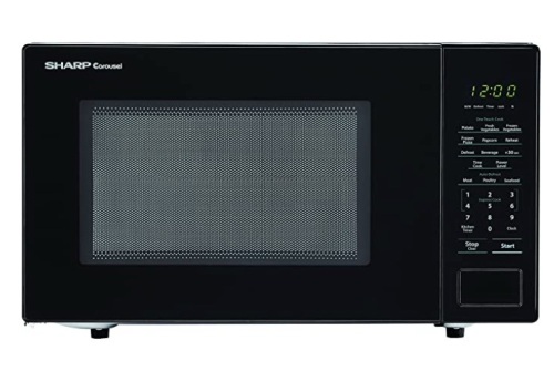 SHARP Black Carousel 1000W Countertop Microwave Oven, Powers Up, Appears New - Lot 16