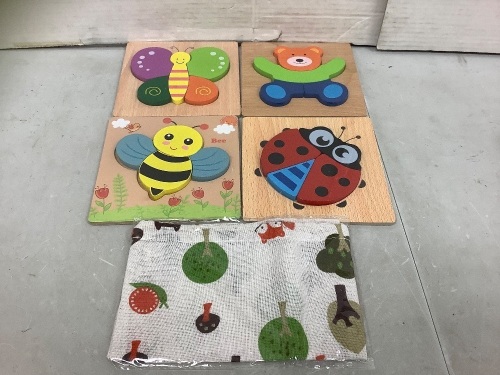 Skyfield Wooden Animal Puzzles For Toddlers, New - Lot 409