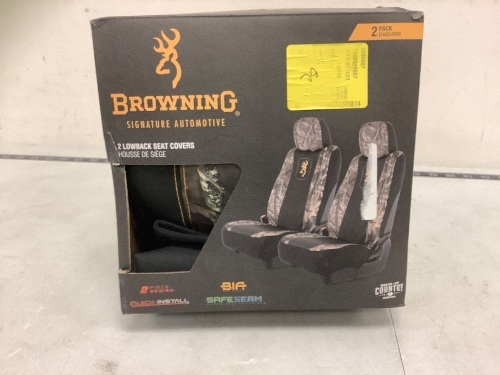 2pcs Browning Lowback Seat Covers, E-Commerce Return - Lot 198