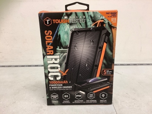 Solar Roc 10000 mAh Power Pack & Wireless Charger, Appears New - Lot 152