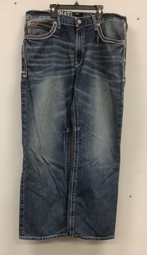 Low Rise Boot Cut Jeans, Size 36/32, Appears New - Lot 717
