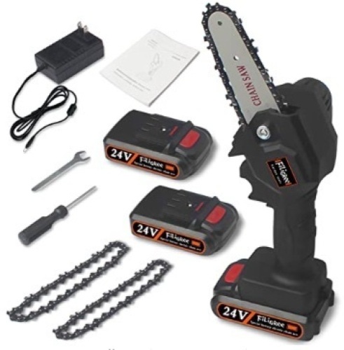 Mini Cordless Chainsaw, Powers Up, E-Comm Return - Lot 99