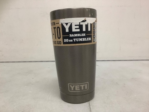 Yeti 20oz Rambler, No Lid, E-Comm Return - Lot 816