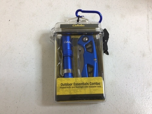Outdoor Essentials Pocket Knife And Flashlight, Appears New - Lot 782