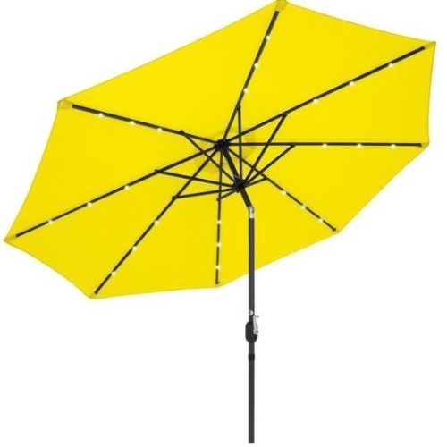 10ft Solar LED Lighted Patio Umbrella w/ Tilt Adjustment, Fade-Resistance. Appears New - Lot 211