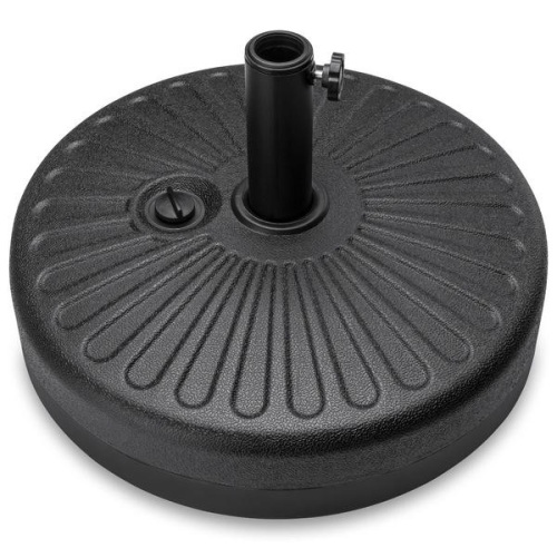 Plastic Patio Umbrella Base Pole Holder Accessory w/ Adjustable Knob. Appears New. E-Commerce Return - Lot 245