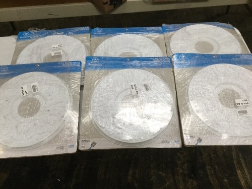 Lot of (6) 2-Packs of 15-1/2-Inch 4-inch center opening Victorian Molded Plastic Ceiling Medallions. Appear New - Lot 281