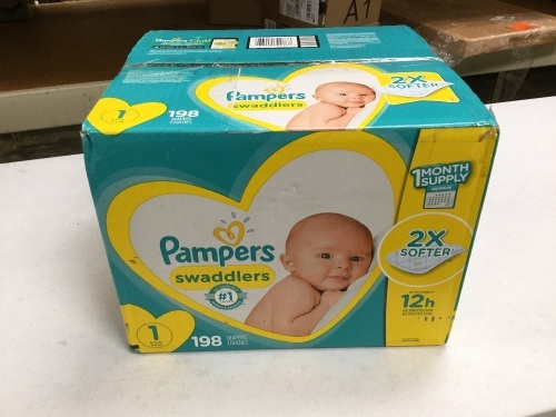 Diapers Newborn/Size 1 (8-14 lb), 198 Count - Lot 285