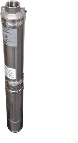 Hallmark Industries Deep Well Submersible Pump, 1HP, 230V, 60Hz, 30GPM, 207' Head Max, Stainless Steel, 4" - Appears New - Lot 306