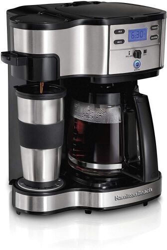 Hamilton Beach 2-Way Brewer Coffee Maker, Single-Serve and 12-Cup Pot - Appears New - Lot 308