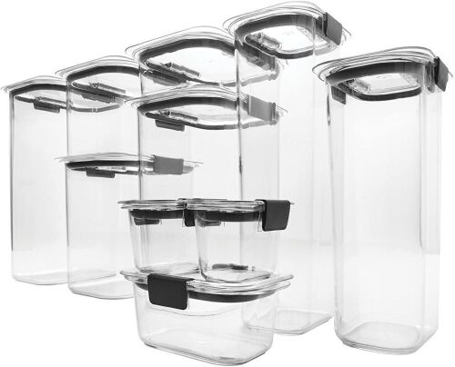Rubbermaid Brilliance Pantry Organization & Food Storage Containers, Set of 10 - Appears New - Lot 309