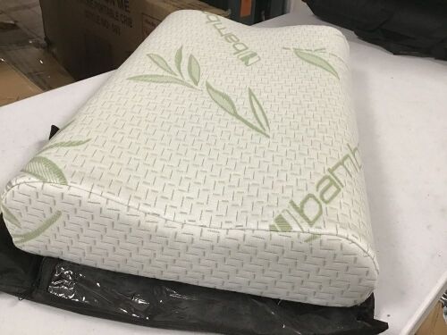 Memory Foam Orthopedic Contour Pillow with Bamboo Cover - Appears New - Lot 319