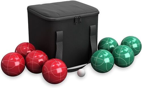Hey! Play! 9-Piece Bocce Ball Set with Easy Carry Nylon Case - Appears New in Damaged Box - Lot 374