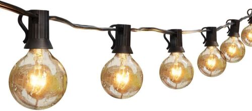 Avanlo 180Ft G40 String Lights with 180 Clear Globe Bulbs & 19 Spare Bulbs, Indoor/Outdoor - Tested Working, Appear New - Lot 394