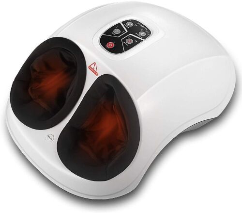 QUINEAR Shiatsu Foot Massager with Heat Compression and Deep Kneading Massage, White - Appears New, Tested - Working - Lot 403