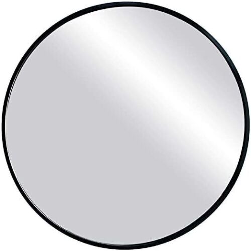oruii Black Round Wall Mirror, 20" Metal Frame - Appears New  - Lot 404