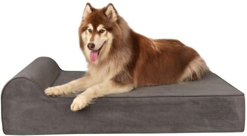 Wisita Large Orthopedic Memory Foam Dog Bed with Removable Cover, 52" x 36" x 7.8", Grey - Appears New - Lot 435