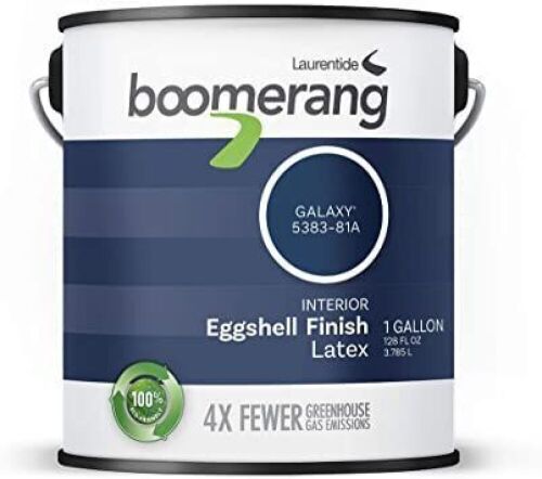 Boomerang Eco-Friendly Interior Paint, Eggshell Finish, Galaxy Blue, 1Gal - NEW - Lot 441