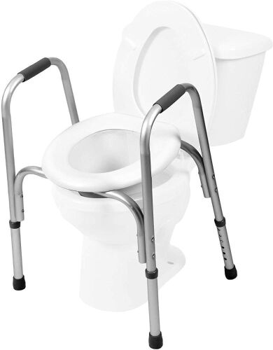 PCP Raised Toilet Seat with Arms, Adjustable Height - Appears New  - Lot 488
