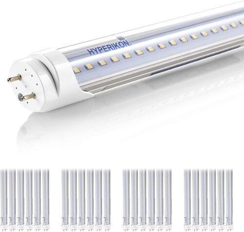 Hyperikon 4' LED Light Tube, Dual End Ballast Compatible, Crystal White, 23 Count - Appears New in Damaged Box - Lot 503