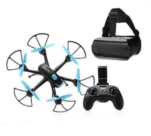 Sky Rider Night Hawk Hexacopter Drone with VR Goggles - Appears New  - Lot 524