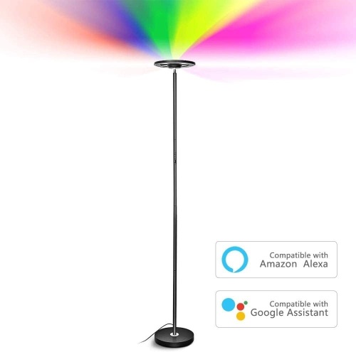 Floor Lamp, SZGMJIA LED WiFi Smart Floor Light with 1-100% Brightness Dimmable & 4 Colors Temperatures, 25W. NEW - Lot 594