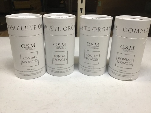 Lot of (4) CSM Organic Konjac Sponge 3-Packs - Lot 610