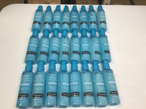 Case of (24) Neutrogena Hydro Boost Gentle Cleansing Lotion 5 Ounce Fragrance-Free Bottles - Lot 618