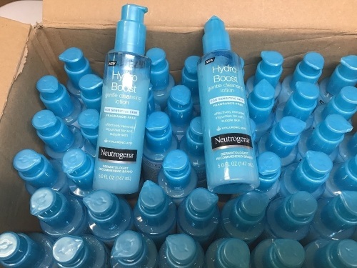 Case of (48) Neutrogena Hydro Boost Gentle Cleansing Lotion 5 Ounce Fragrance-Free Bottles - Lot 620