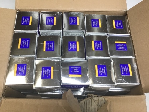 Lot of (45) Neutrogena Deep Moisture Day Cream SPF 20, 2.25 Ounce Bottles - Lot 623