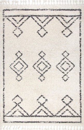 nuLOOM 4' x 6' Mackie Moroccan Diamond Tassel Rug Area Rug. Appears New - Lot 630