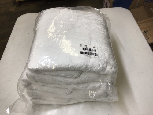 Lot of (3) WAMSUTTA Icon PimaCott Bath Towels in White, 30" x 58". NEW - Lot 645