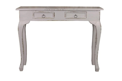 Sunset Trading Shabby Chic Cottage Table, Two Drawer, Antique gray. Appears New - Lot 681