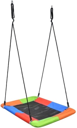 Swinging Monkey Giant Mat Platform Swing in Vibrant Rainbow, Appears New  - Lot 721