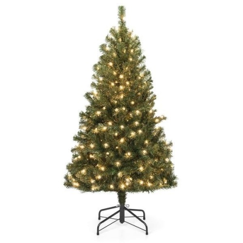 4.5 ft. Pre-Lit Artificial Spruce Christmas Tree w/ Incandescent Lights. Appears New - Lot 755