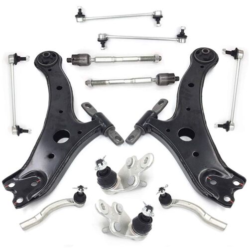 Topicksap - For 2007 2008 2009 2010 2011 Toyota Camry 12 Piece Front Tie Rod End Ball Joint Control Arm and Ball Joint Sway Bar End Link Suspension Kit - Appears New - Lot 771