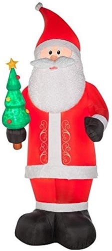 Holiday Living 10' Inflatable Santa Holding Christmas Tree - NEW  - Lot 775