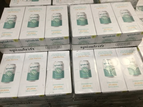 (4) Cases of Spindrift Cucumber Sparkling Water. 24 Cans per Case - Lot 3034