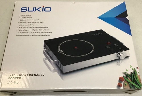 Sukio Electric Ceramic Cooktop Infrared Cooker - Appears New - Lot 3238