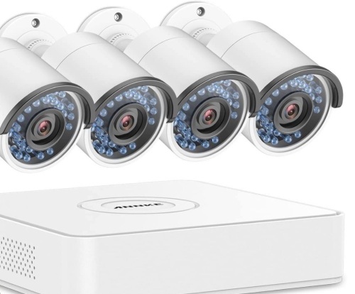 Annke 8ch Simplified PoE 1080P Network Video Recorder and (4) 960P Network Bullet Cameras - NEW - Lot 19