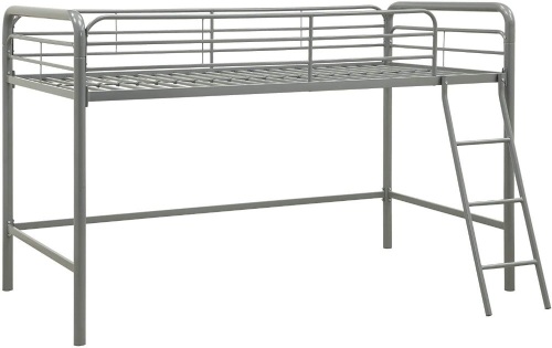 DHP Junior Loft Bed Frame With Ladder, Silver, Twin. Appears New - Lot 51