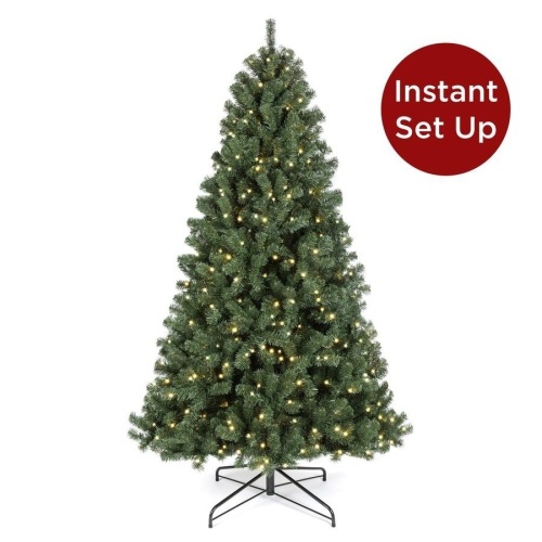 Pre-Lit Instant No Fluff 7.5 ft. Artificial Spruce Christmas Tree w/ Memory Branches. Appears New - Lot 69